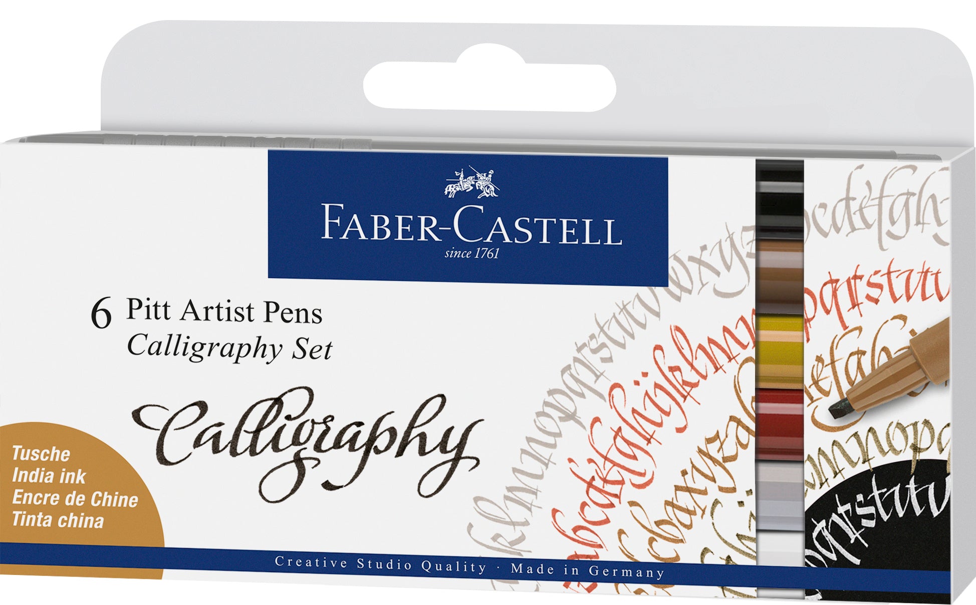 PITT ARTIST PEN SET CALIGRAFIC 6 BUC FABER-CASTELL PITT ARTIST PEN SET CALIGRAFIC 6 BUC FABER-CASTELL
